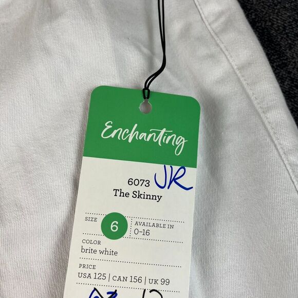 Cabi The Skinny Jeans White Women's 6 Mid Rise Stretch Spring 2022 NWT - Picture 5 of 13